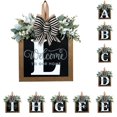 thumbnail image 1 of Décorations de Porte d'Entrée Signe de Couronne d'Alphabet Décoration Suspendue Extérieure 11.8"*11.8", 1 of 3