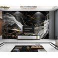 thumbnail image 4 of 3D Wallpaper Black & Gold Marble SKU# WAL0132, 4 of 8