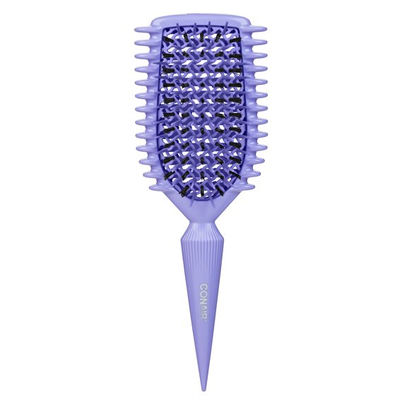 Conair Curl Define Pro, Full‑size Curl‑defining Brush for Smooth, Frizz‑Free Curls, Purple, 1 Pc