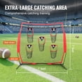 thumbnail image 3 of KFFKFF 7x7 ft Quarterback Training Net, Football Practice Net with 5 Target Pockets, Seamless Netting with Bow Structure and Transportable Case, Enhance Precision in Throwing, Red, 3 of 9
