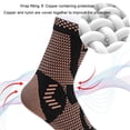 thumbnail image 4 of Chevilles Bretelles Sueur Absorbeur Antidérapant Sport Chaussette Élastique Respirant Compression Protection Unisexe Gym Blessures Récupération Soutien Noir Orange S, 4 of 9