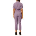 thumbnail image 3 of Unique Bargains Juniors Barboteuse Col Bouton vers le Haut Cravate Taille Cargo Combinaison, 3 of 6