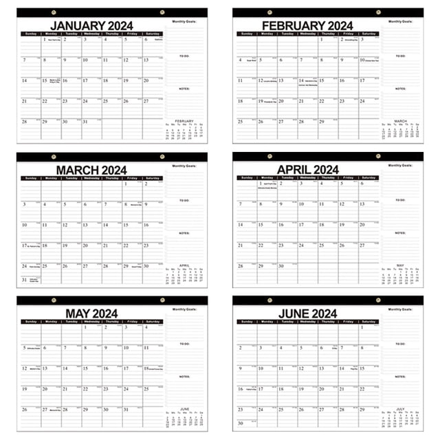 Calendrier Mural Mensuel Suspendu Délicat