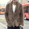thumbnail image 1 of Long Cardigan Mode pour Hommes Manteau d'Hiver Chaud Cardigan en Peluche Manteau Chaud pour Hommes en Liquidation, 1 of 4