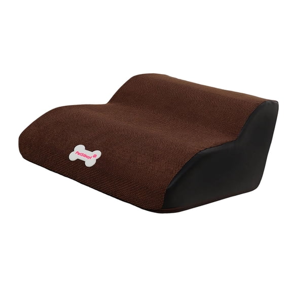 Almencla Dog Stairs for Sofa Bed, 2 Steps Pet Stairs, Easy Climb Dog Ramp Steps, Washable Coffee