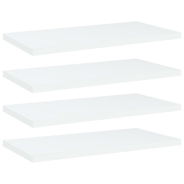 vidaXL Bookshelf Boards 4 pcs White 40x20x1.5 cm Engineered Wood