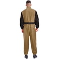 thumbnail image 2 of Sxiwei Mens Racing Driver Fireman Cosplay Jumpsuit Long Sleeve with Pockets for Themed Parties Khaki XL, 2 of 4