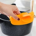 thumbnail image 1 of Product category Tableware - Product title Spill Proof Kitchenware Round Edge Diversion Device Silicone Funnel Diversion Liquid Nozzles Gray Yellow, 1 of 6