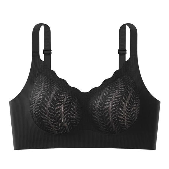 Wireless Push up Bras for Women, Deep V Neck Seamless T-Shirt Bralettes, No Underwire Full Cup Lingerie