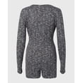 thumbnail image 5 of Placket Front Onsie in Tuxedo Black, 5 of 5