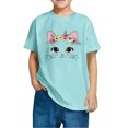 thumbnail image 4 of Rbaofujie T-Shirt pour Enfants à la Mode d'Été pour Bébé, Garçons et Filles, à Col Rond, Manches Courtes, Imprimé Chat de Dessin Animé, 4 of 4