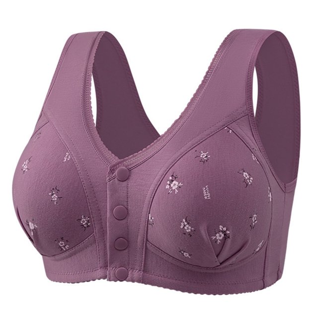 Saving Clearance 2025!Womens Plus Size Bras,Summer Clearance Bras for Womens,Woman's Solid Color Large Size Silk Thread Semi Fixed Cup Ventilate Bra Without Steel Rim