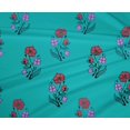 thumbnail image 4 of oneOone Polyester Lycra Fabric Leaves & Floral Block Printed Craft Fabric BTY 56 Inch Wide, 4 of 4