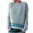 thumbnail image 2 of Dvkptbk Chandails pour Femmes Chandail à Col Rond Ample Mode Confortable Vêtements en Liquidation, 2 of 6