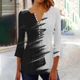 thumbnail image 2 of IROINID Chemises Grande Taille Réduite pour Femmes Col Rond Manches Longues Trompette Quotidienne Basique Boutonnée Tunique Plissée T-shirts Blouses, Blanc, 2 of 5