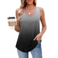 thumbnail image 2 of UPPADA Camisoles d'Été pour Femmes à Imprimé Floral, Col Ras du Cou, Sans Manches, Chemises Décontractées à Ourlet Fluide, Jolis T-Shirts, Chemises Coupe Ample, Hauts Confortables Multicolores, 3TG, 2 of 7