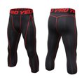 thumbnail image 2 of Mens Four Seasons Simple Exercise Tight Fitness Running Stretch Basketball Base Training Compression Pants Fitness Pants Trousers, 2 of 6
