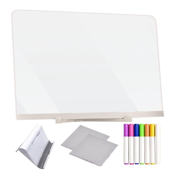 CJiaWei Magicboard Clear Drawing Board With A Cloth Light Drawing Board With Adjustable Holder And 12 Colorful Pens For Room Store Festival Present (1ml)