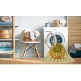 thumbnail image 2 of Ahgly Tapis d'Intérieur Lavable en Machine Carré Transitionnel Brun Doré Foncé, 5 Pieds Carré, 2 of 7