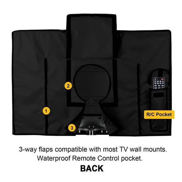 Ruiboury Outdoor LCD TV Bracket Cover Television Home Courtyard Patio Waterproof Dustproof Protector Guard Accessory 36-38 Inch