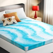 2 Inch Memory Foam Mattress Topper, Soft Gel Infused Mattress Pad, Bed Topper, CertiPUR-US Certified, Queen Size