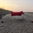 thumbnail image 4 of Auvent de Plage Extérieur Portable Générique avec Protection UV, Matériau en Spandex Léger, Rouge, 210x200x150 cm, Idéal pour le Camping, la Randonnée et la Pêche, 4 of 6