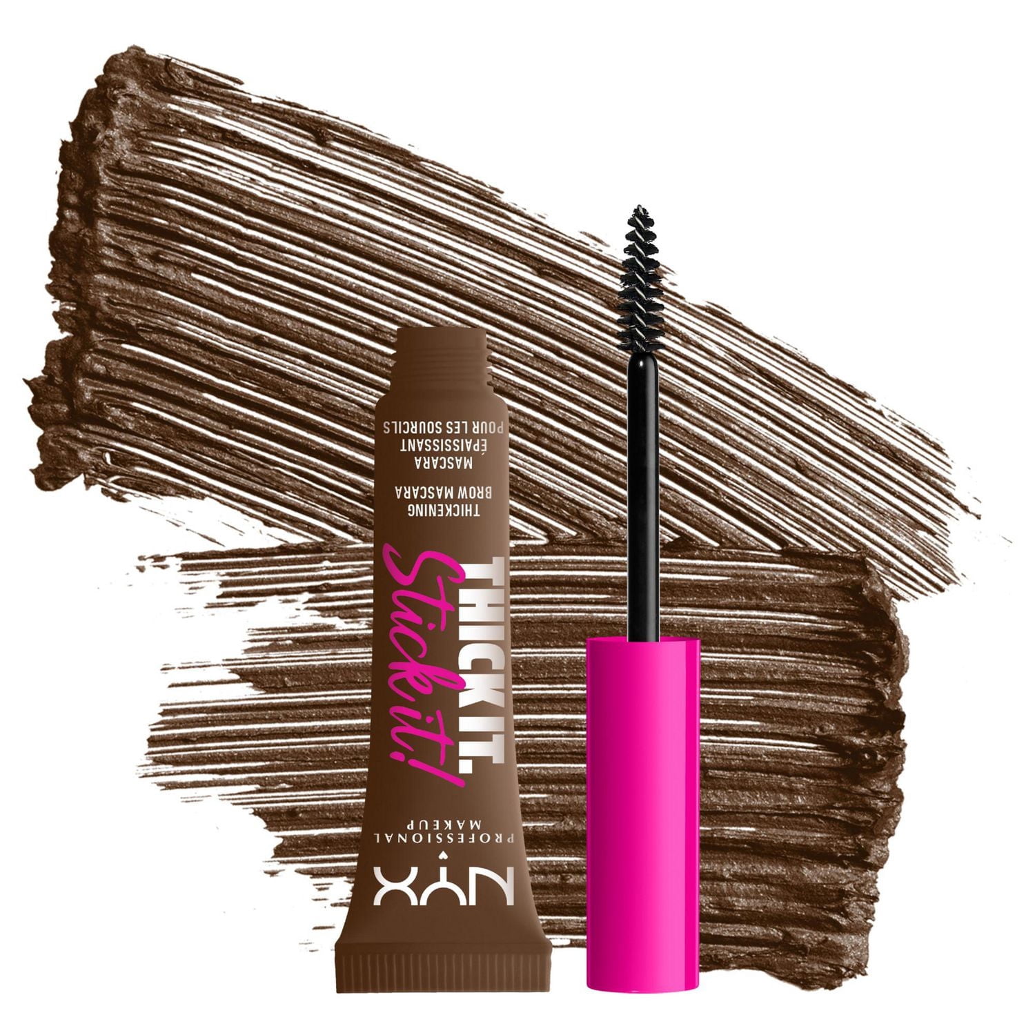 NYX Professional Makeup, Thick it stick it, Brow mascara, 16HR wear, Vegan Formula - Taupe