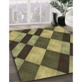 thumbnail image 3 of Ahgly Tapis Rond Lavable en Machine Intérieur Transitionnel Marron Chocolat, 4 Pieds Rond, 3 of 7