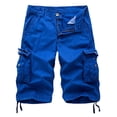 thumbnail image 1 of Cargo Work Pants for Men Mens Casual Pure Color Outdoors Pocket Beach Work Trouser Cargo Shorts Pant Mens Shorts with Zipper Pockets Mens Cargo Work Pants Cargo Work Shorts for Men, 1 of 3