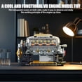 thumbnail image 2 of BseSparklion V8 Engine Building Kit for Adults, Build Your Own MOC Mini V8 Engine Model Toy for Display, Compatible with Lego Car Set, STEM Building Proje, 2 of 8