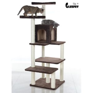 AeroMark GP78680723 GleePet 66 dans. Arbre de chat GP78680721 Marron de café 4 Niveaux