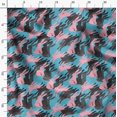 thumbnail image 3 of Soimoi Blue Silk Fabric Bunny Rabbit Animal Print Fabric by the Yard 42 Inch Wide, 3 of 6