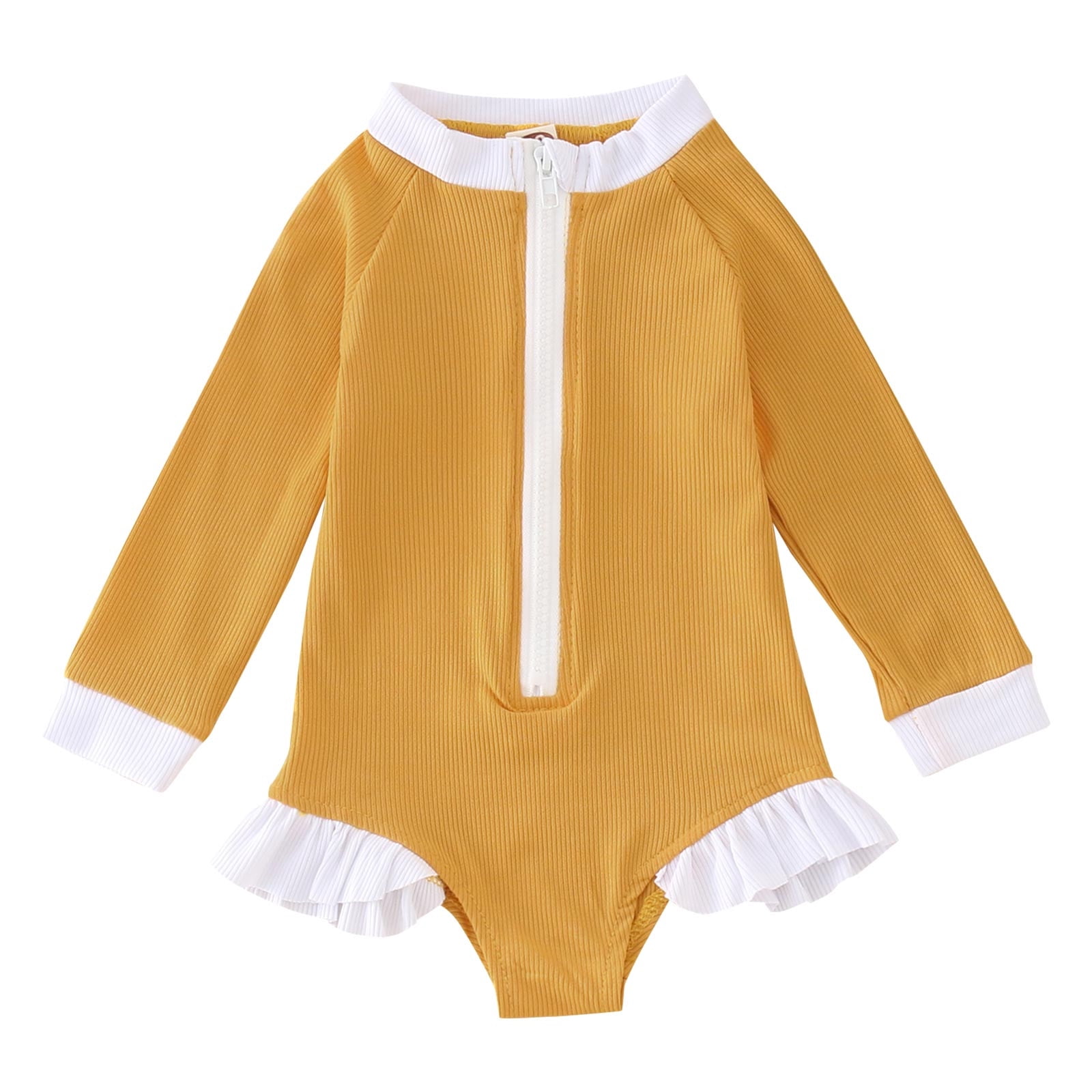 Kid Girl Rash Guard Swimwear Floral Printing Sun Protection Long Sleeve Girls Baby Girl Bathing Suit 4-5 Years