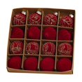 thumbnail image 2 of Wzzjkit Christmas Decorations 16 Piece Flocked Christmas Balls Christmas Decoration SetMultiple Styles of Christmas Tree Decorations Can Also Be Used for Other Party, 2 of 7