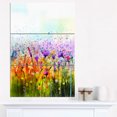 thumbnail image 1 of Abstract Cosmos of Colorful Flowers - Large Flower Canvas Wall Art, 1 of 1