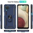 thumbnail image 2 of Classic Kickstand Case for Samsung Galaxy A12 5G Case, Adjustable Built-in Camera Ring Stand, Military-Grade Protection, Scratch-Resistant Acrylic Back Ring Holder Cover Samsung A12 Case - Blue, 2 of 5