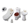 thumbnail image 1 of 1:12 Scale Dollhouse Accessories Bathroom Set White, 1 of 8