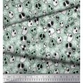 thumbnail image 3 of Soimoi Poly Georgette Fabric Crossbone & Skull Halloween Print Sewing Fabric Yard 52 Inch Wide, 3 of 3