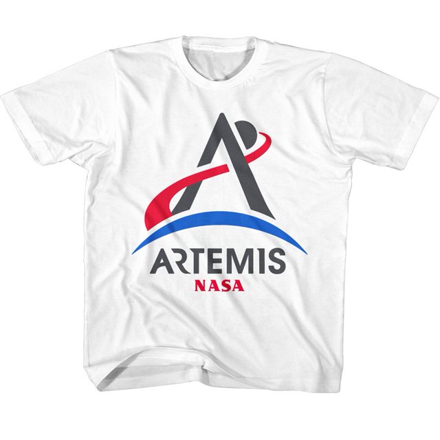 T-Shirt Jeunesse Blanc avec Logo du Programme NASA Artemis TP (5-6)
