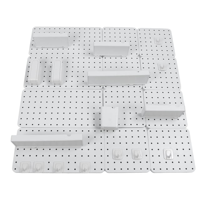 Pegboard Combination Kit, Space Saving Multifunctional Wall Organizer Storage Rack, DIY Pegboard Display Panel and Accessories for Garage Kitchen Living Room Bathroom Office