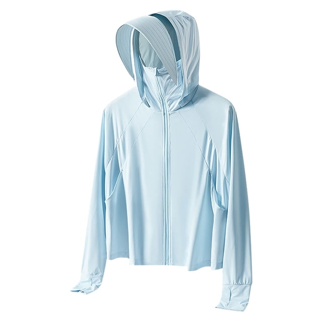 Posijego Vestes à Capuche Légères pour Hommes Protection Solaire Manches Longues Pêche Randonnée en Plein Air