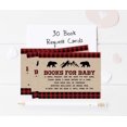 thumbnail image 4 of Inkdotpot 30Gender Neutral Lumberjack Baby Shower Rustic Book Request Cards Bring A Book Instead Of A Card Baby Shower Invitations Inserts Games, 4 of 6