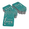 thumbnail image 2 of Inkdotpot Made With Love Text Bottle Tag Real Rose Gold Foil Favor Hang Tags 100 Pcs, 2 of 6