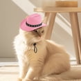 thumbnail image 3 of Chapeau de Cowboy pour Chats Jeu de Rôle Western Unique pour Usage Intérieur Extérieur Accessoires pour Animaux Carnaval Halloween Conception Sécuritaire pour Enfants, 3 of 4