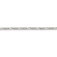 thumbnail image 3 of 925 Sterling Silver 3mm Figaro Chain Anklet, 3 of 5