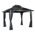 thumbnail image 2 of Sojag Genova 12 x 14 x 10 ft Dark Brown Gazebo, 2 of 7