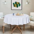 thumbnail image 3 of Nappe Ronde en Plastique Transparent - - Protège-Nappe en Vinyle PVC Anti-Déversement d'Huile, Essuyable, Housse de Table pour Tables à Manger, Fêtes, Camping, Cristal Clair, 3 of 7