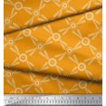 thumbnail image 2 of Soimoi Moss Georgette Fabric Dots & Circle Geometric Printed Fabric 1 Yard 42 Inch Wide, 2 of 5
