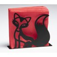 thumbnail image 2 of Mango Steam Metal Tabletop Napkin & Letter Holder - Fox, Black (6" L x 1.75" W x 4" H), 2 of 2