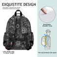 thumbnail image 4 of Celestial Goth Students Backpack with Steampunk Moon, Star, and Sunburst Design, Ethereal Cosmic Art Print, Adjustable Chest Strap and Large Capacity for s, 4 of 6